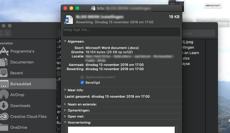 beveilig documenten op mac